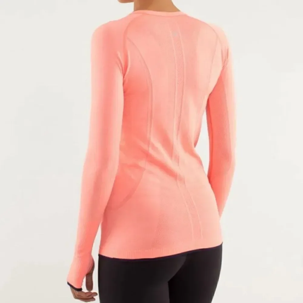 LULULEMON Swiftly Tech Neon Coral Longsleeve sz 6